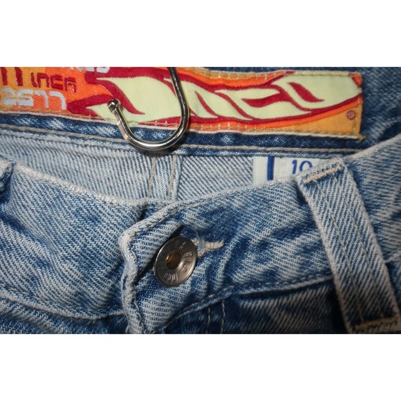 JNCO Jeans Shorts Flamehead Baggy Skater Y2k Youth 25 - Picture 4 of 9